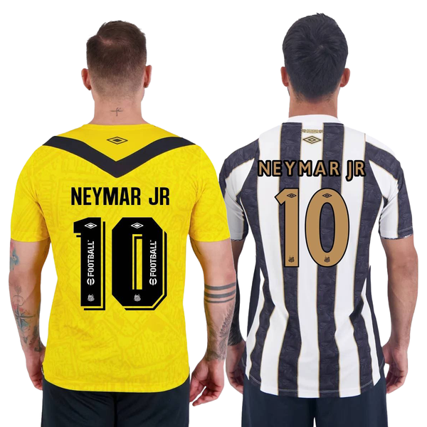 Kit Camisas Santos 2024/25 II e III Nº 10 Neymar Jr
